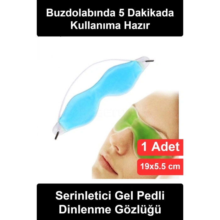 Jel Göz Maskesi Soğuk Terapi Buz Kompresi Yeniden Kullanılabilir Soğutucu Uyku Bandı Lastikli Şişlik Morluk Karşıtı Rahatlatıcı Dinlendirici Ekran Yorgunluğu Giderici Kadın Erkek Cilt Bakım
