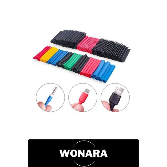 #Makaron Seti 560 Parça Isıyla Daralan Kablo Koruyucu Renkli Shrink Tüp İzolasyon Yalıtım Kılıfı 12 Farklı Boy Kutulu Elektrik Tamir Kiti Kulaklık Şarj USB Ek Yeri Kaplama Çok Amaçlı