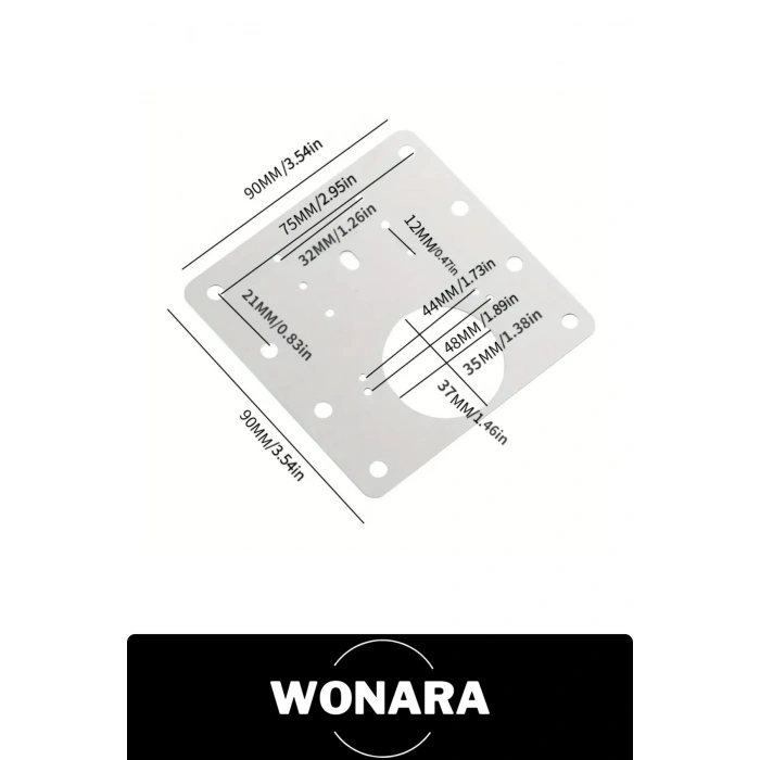 Paslanmaz Çelik Menteşe Onarım Plakası 9x9 cm Mutfak Dolap Kapak Tamir Aparatı Gardırop Banyo Ofis Mobilya Panel Güçlendirme Sacı Vidalı Set Ahşap Kapı Sabitleme Bağlantı Levhası Kolay Montaj