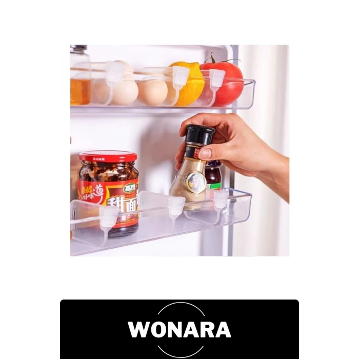 #RafAyırıcı Buzdolabı Raf Ayırıcı 10 Adet Kapak İçi Bölme Düzenleyici Şeffaf Plastik Mutfak Kiler Dolap Organizer Çok Amaçlı Tak Çıkar Şişe Kavanoz Sabitleyici Pratik Yer Tasarrufu Sağlayan Set
