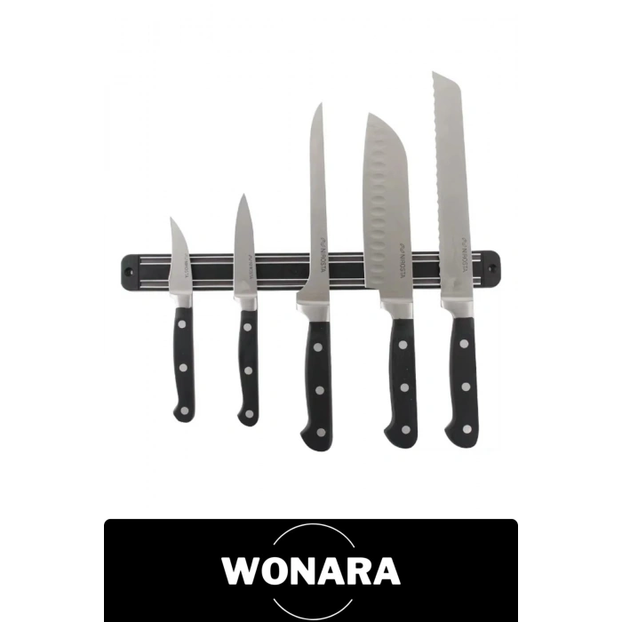 #BıçakAskısı Mıknatıslı Bıçak Askısı 38 cm Duvara Monte Manyetik Tutucu Siyah Mutfak Düzenleyici Metal Gereç Asma Aparatı Vidalı Montaj Pratik Organizer Şık Dekoratif Tasarım Kolay Kurulum