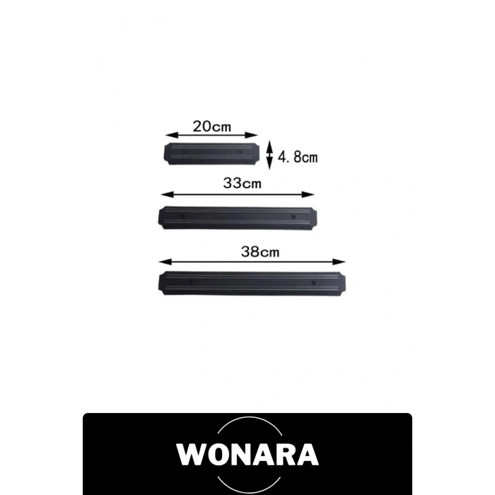 #BıçakAskısı Mıknatıslı Bıçak Askısı 38 cm Duvara Monte Manyetik Tutucu Siyah Mutfak Düzenleyici Metal Gereç Asma Aparatı Vidalı Montaj Pratik Organizer Şık Dekoratif Tasarım Kolay Kurulum