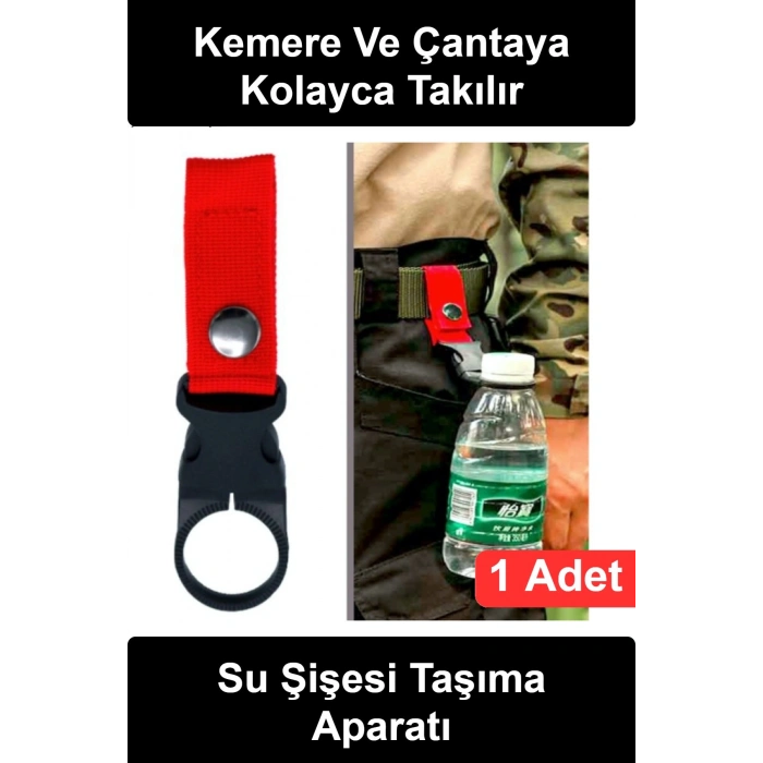 #SuŞişesiTaşıyıcı Su Şişesi Taşıma Aparatı Kemer Çanta Askı Klipsi Matara Tutucu Toka Yürüyüş Kamp Seyahat Outdoor Doğa Sporu Pratik Hafif Dayanıklı Lastik Halkalı Çıtçıtlı Bağlantı Aksesuarı
