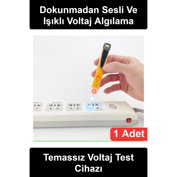 #VoltajTestCihazı Temassız Voltaj Test Cihazı LED Işıklı Sesli Uyarılı Ayarlanabilir Hassasiyetli Elektrik Akım Dedektörü Faz Kontrol Kalemi Priz Kablo Canlı Hat Tespit Aleti Taşınabilir Profesyonel