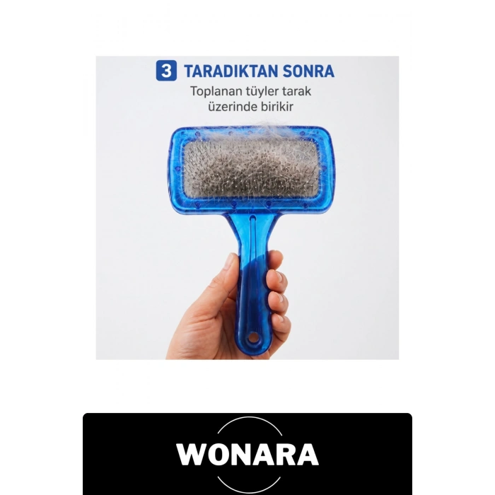 #KediKöpekTarağı Evcil Hayvan Tüy Toplama Metal Uçlu Ergonomik Saplı Profesyonel Pet Bakım Ölü Kıl Alıcı Grooming Fırçası Asma Delikli Kısa Uzun Tüylü Dostlar İçin Blister Kartelalı Pratik Tarama