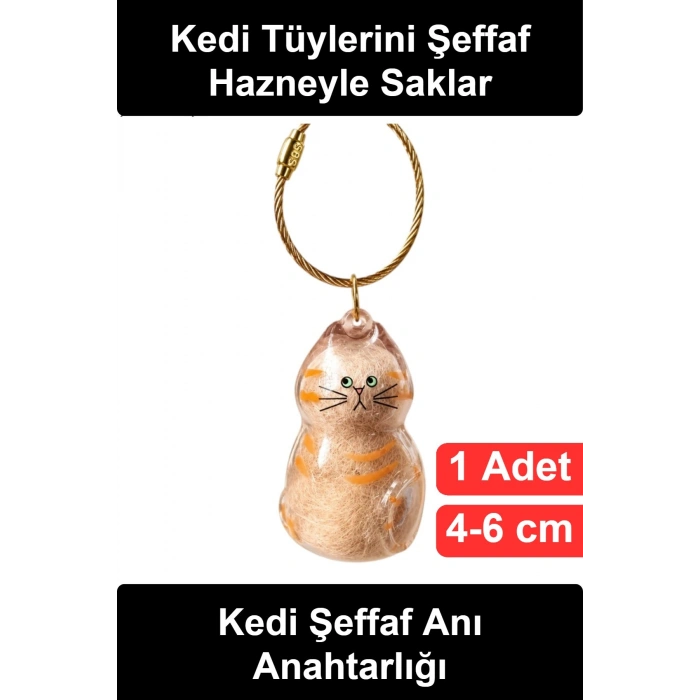 #AnıAnahtarlığı Kedi Tüyü Saklama Hazneli Şeffaf Figürlü Hatıra Anahtarlık İçi Boş Akrilik Evcil Hayvan Çanta Süsü Aksesuar Hediye Karışık Model 4-6 cm Metal Halkalı Sevimli Taşınabilir Armağan Öneri