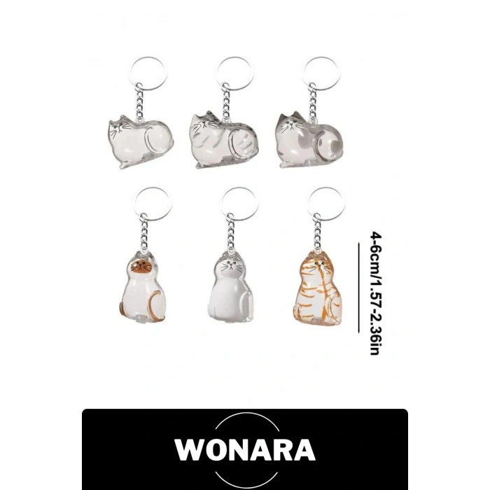 #AnıAnahtarlığı Kedi Tüyü Saklama Hazneli Şeffaf Figürlü Hatıra Anahtarlık İçi Boş Akrilik Evcil Hayvan Çanta Süsü Aksesuar Hediye Karışık Model 4-6 cm Metal Halkalı Sevimli Taşınabilir Armağan Öneri