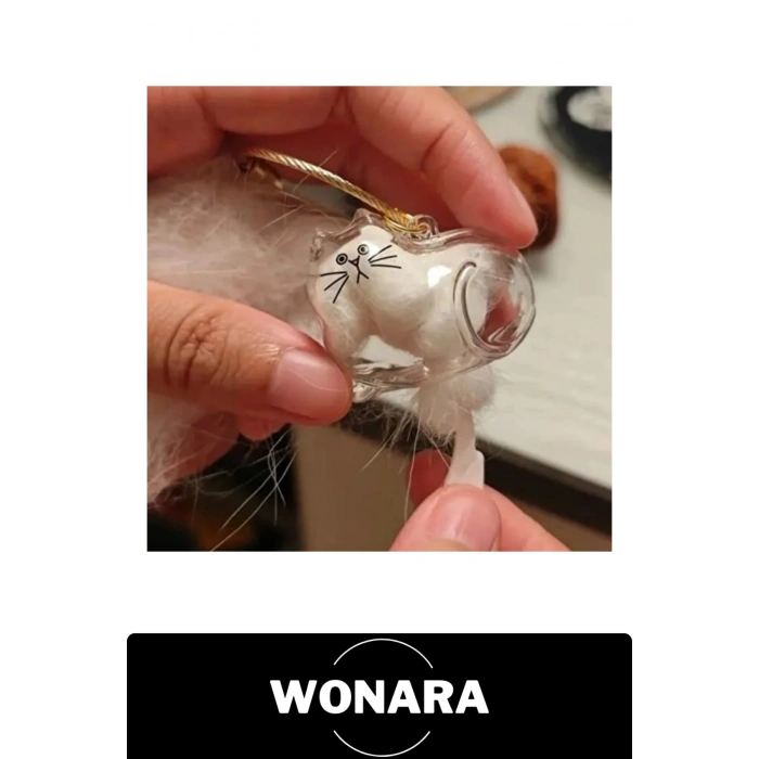 #AnıAnahtarlığı Kedi Tüyü Saklama Hazneli Şeffaf Figürlü Hatıra Anahtarlık İçi Boş Akrilik Evcil Hayvan Çanta Süsü Aksesuar Hediye Karışık Model 4-6 cm Metal Halkalı Sevimli Taşınabilir Armağan Öneri
