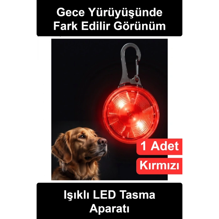 #TasmaIşığı Köpek Kedi Işıklı LED Güvenlik Aparatı Suya Dayanıklı Uzun Pil Ömürlü Kancalı Asma Aksesuarı Gece Yürüyüşü Yüksek Görünürlük Kamp Dış Mekan Evcil Hayvan Kolay Takılır Hafif Taşınabilir