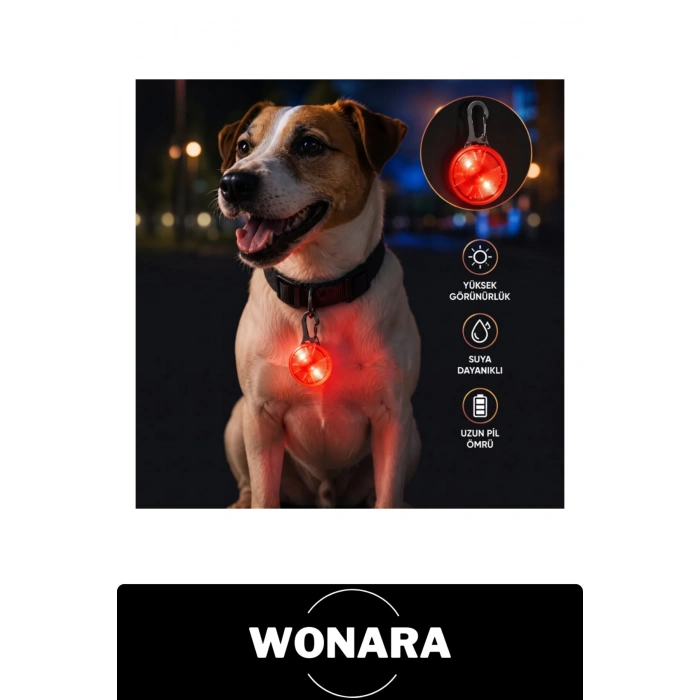 #TasmaIşığı Köpek Kedi Işıklı LED Güvenlik Aparatı Suya Dayanıklı Uzun Pil Ömürlü Kancalı Asma Aksesuarı Gece Yürüyüşü Yüksek Görünürlük Kamp Dış Mekan Evcil Hayvan Kolay Takılır Hafif Taşınabilir