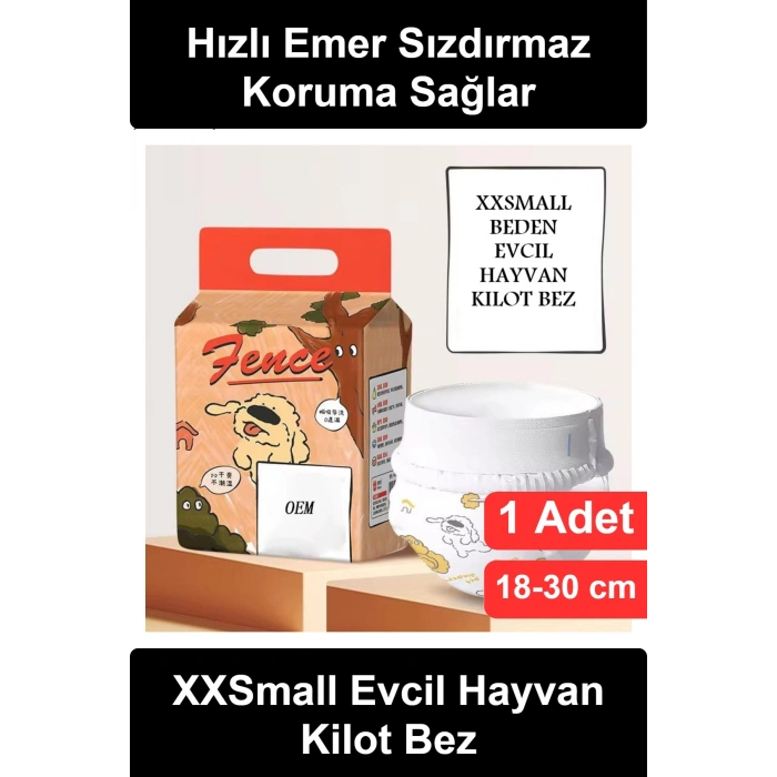#KöpekBezi XXSmall Beden Evcil Hayvan Kilot Bez Ultra Emici Hızlı Kuruyan Külot Sızdırmaz Cırt Cırtlı Elastik Nefes Alabilir Küçük Irk Kedi Yavru Köpek İdrar Kaçırma Yaşlı Hijyenik Pet Diaper 1-3 Kg