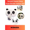 Özel Üretim Sevgililer Doğum Günü Hediyesi Gift Sevimli Panda Peluş Kupa Bardak Hediye Seti