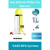 Özel Tasarım Uzun Ömürlü İlaç Kutusu Pillbox Su Matarası 600 Ml Suluk %100 BPA İçermez
