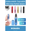 Deluxe Seri Koku Şişesi Doldurulabilir Portatif Çanta İçi Küçük Cep Parfüm Şişesi 5 Ml 1 Adet