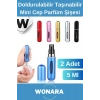 Deluxe Seri Koku Şişesi Doldurulabilir Portatif Çanta İçi Küçük Cep Parfüm Şişesi 5 Ml 2 Adet