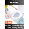 Deluxe Seyahat ve Toplu Kullanım Alanları İçin Hijyenik Tek Kullanımlık Klozet Kılıfı Poşeti 50 Adet