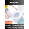 Deluxe Seyahat ve Toplu Kullanım Alanları İçin Hijyenik Tek Kullanımlık Klozet Kılıf Poşeti 100 Adet