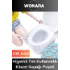 Deluxe Seyahat ve Toplu Kullanım Alanları İçin Hijyenik Tek Kullanımlık Klozet Kılıf Poşeti 200 Adet