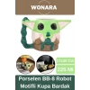Özel Tasarım Sevgili Arkadaş Şık ve Dekoratif Hediyelik Porselen Baby Yoda Motifli Kupa Bardak
