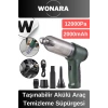 Premium 12000Pa Güçlü Emiş 2000mAh Otomatik Aydınlatmalı Taşınabilir Akülü Araç Temizleme Süpürgesi