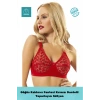 Premium Seri Göğüs Kaldırıcı Şekillendirici Sıkılaştırıcı Kırmızı Dantelli Fantezi Sütyen