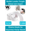 Premium Su Geçirmez Sızdırmaz Küf Yalıtım Banyo Mutfak Lavabo Beyaz Kenar Şerit Bant 3.2m 3 adet