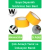Sızdırmaz Suya Dayanıklı Sarı Renk Çok Amaçlı İzolasyon ve Tamir Bandı 10m 5 Adet