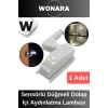 Özel Üretim Sensörlü Düğmeli Led Işıklı Tak Çıkar Dolap İçi Otomatik Aydınlatma Lambası 1 Adet