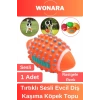 Dayanıklı Etkili Tırtıklı Evcil Hayvan Aksesuarı Sesli Köpek Topu Diş Kaşıma Temizleme Oyuncağı