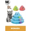Özel Tasarım Dayanıklı Kaymaz Kauçuk Pedli 3 Toplu 3 Katlı Eğlenceli Turuncu Kedi Oyuncağı