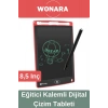 Deluxe Elektronik Grafik Yazma Tahtası Kalemli Silinebilir Not Çizim Panosu Eğitici Tablet 8,5 Inç