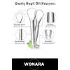 #DilTemizleyici Paslanmaz Çelik Dil Temizleyici Ergonomik Ağız Bakım Aparatı Uzun Ömürlü Dayanıklı Hijyenik Kolay Temizlenebilir Dil Kazıyıcı Kötü Koku Giderici Profesyonel Temizlik Aracı
