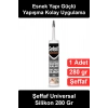 #ŞeffafSilikon Şeffaf Universal Silikon 280 gr Genel Amaçlı Sızdırmazlık Kartuş Mastik Banyo Lavabo Cam Pencere Derz Dolgu Yalıtım Esnek Güçlü Yapışkan Seramik Alüminyum İç Dış Mekan Ev Tamiri Tüp