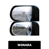 Oto Dış Ayna Yağmur Kaydırıcı Film 2li Set Hidrofobik Su İtici Buğu Önleyici Araç Yan Dikiz Yapışkanlı Koruyucu Şeffaf Sticker Güvenli Sürüş Net Görüş Araba Aksesuarı Kolay Uygulama 13,5x10 cm