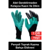 #BahçeEldiveni Pençeli Toprak Kazma Bahçe Eldiveni ABS Plastik Tırnaklı Kauçuk Polyester Bahçıvan Fidan Çiçek Saksı Dikim Eşme Kazıma İşleri İçin Delinmeye Dirençli Pratik Koruyucu Hobi Yeşil Siyah