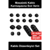 #KabloDüzenleyici Kablo Düzenleyici Set 16 Parça Silikon Kauçuk Yapışkanlı Masaüstü Organizer Klips Tutucu Toparlayıcı Şarj Kulaklık Mouse USB Ev Ofis Bilgisayar TV Masa Düzeni Aksesuar Siyah