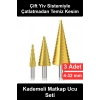 #KademeliMatkapUcu 3lü Kademeli Matkap Ucu Seti HSS Yüksek Hız Çeliği Kalay Kaplamalı Sac Delme Panç Çift Yivli 4-32 mm Basamaklı Konik Delik Açma Uç Takımı Atölye Tamirat Metal Delgi Aparatı