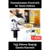 Sızdırmaz Kapaklı Şişe Tıpası Yağdanlık Ucu Damlatmaz Ayarlı Döküm Ağzı Zeytinyağı Ayçiçek Sirke Sos Dökücü Silikon Tabanlı Mutfak Aksesuarı Gri Siyah Pratik Kullanım Hijyenik Akıtma Aparatı