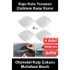Araba Kapı Kolu Koruyucu Film 4lü Set Şeffaf Çizilmez Boya Koruma Folyosu Oto Tutamak Yuvası Tırnak İzi Çizik Önleyici Sticker Aşınma Engelleyici Kolay Montaj Universal Araç Aksesuarı 95x90 mm