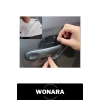 Araba Kapı Kolu Koruyucu Film 4lü Set Şeffaf Çizilmez Boya Koruma Folyosu Oto Tutamak Yuvası Tırnak İzi Çizik Önleyici Sticker Aşınma Engelleyici Kolay Montaj Universal Araç Aksesuarı 95x90 mm