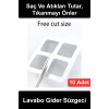 #LavaboSüzgeci Lavabo Gider Süzgeci 10 Adet Yapışkanlı Tül Saç Tutucu Banyo Duş Zemin Tıkanma Önleyici Kesilebilir Temizlenebilir Filtre Sineklik Yaması Kullan At Pratik Koruyucu File