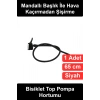 #PompaHortumu Bisiklet Top Pompa Hortumu 65 cm Mandallı Sibop Başlıklı Dişli Uçlu Esnek Siyah PVC Plastik Yedek Parça El Ayak Şişirme Uyumlu Şişme Yatak Deniz Ürünleri Lastik Hava Kaçırmaz Dayanıklı