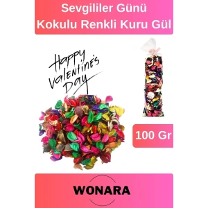 Özel Üretim Sevgililer Günü Renkli Kuru Gül Çiçek Dekoru Şık ve Kokulu Dekoratif Masa Konsepti