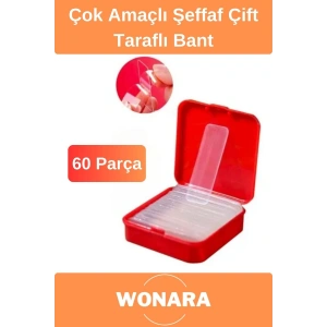 Özel Üretim Dayanıklı Kolay Kullanımlı Çıkarılabilir Şeffaf 60lı Çok Amaçlı Çift Taraflı 1 Adet