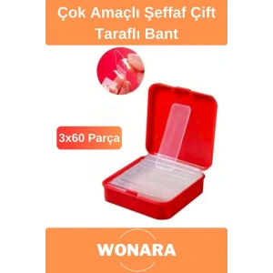 Özel Üretim Dayanıklı Kolay Kullanımlı Çıkarılabilir Şeffaf 60lı Çok Amaçlı Çift Taraflı 3 Adet