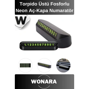 Kolay Kullanım Fosforlu Neon Araç İçi Telefon Numarası Kartı Park İçin Aç-Kapa Oto Cam Numaratör