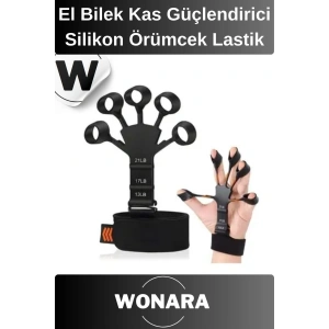 El Bilek Kas Güçlendirici Aparatı Spor İçin Parmak ve Kavrama Geliştirici Silikon Örümcek Lastik