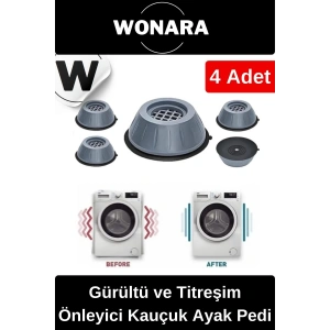 Kolay Kullanım Gürültü ve Titreşim Önleyici Kauçuk Çamaşır Bulaşık Makinesi Ayak Pedi 4 Adet