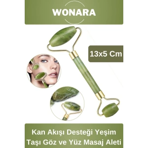 Deluxe Pürüzsüz Parlak Cilt İçin Elmacık Kemiği Kan Akışı Desteği Yeşim Taşı Göz ve Yüz Masaj Aleti