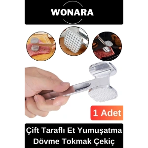 Paslanmaz Kararmaz Kaymaz Uzun Saplı Çelik Çift Taraflı Et Yumuşatma Ezme Dövme Tokmak Çekiç